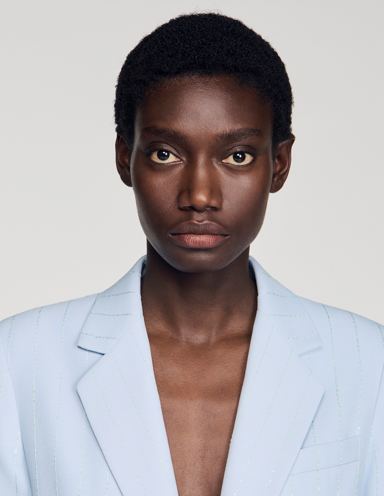 Женский жакет в полоску с пайетками_3