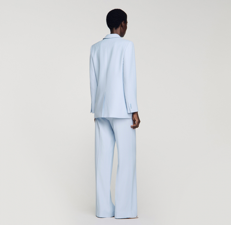 Женский жакет в полоску с пайетками