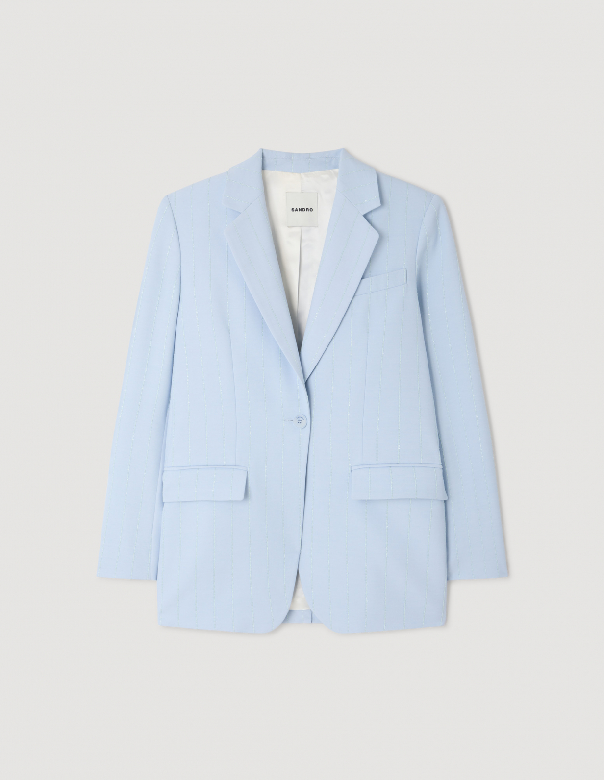 Женский жакет в полоску с пайетками_6