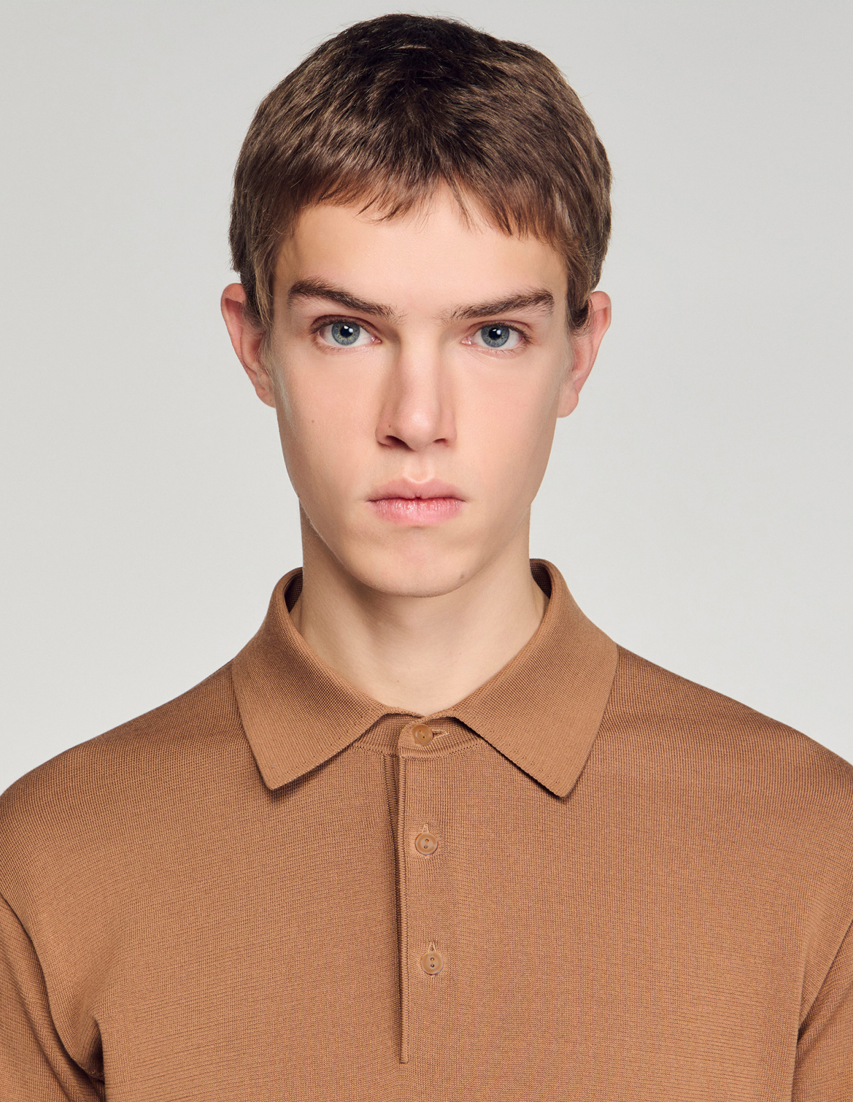 Мужское коричневое поло_3