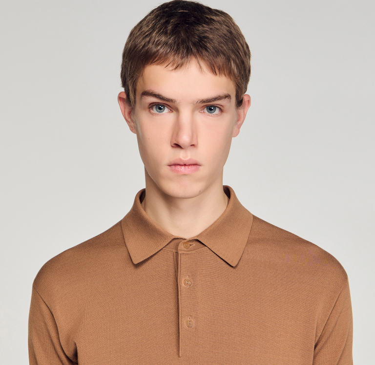 Мужское коричневое поло