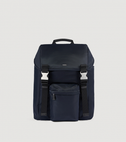 Мужской синий нейлоновый рюкзак