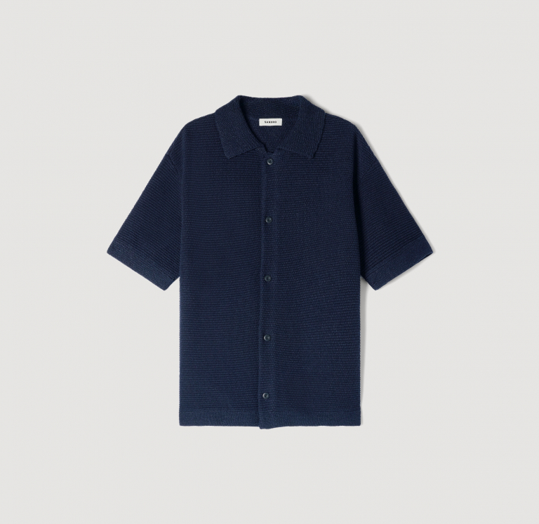 Чоловіча синя джутова сорочка