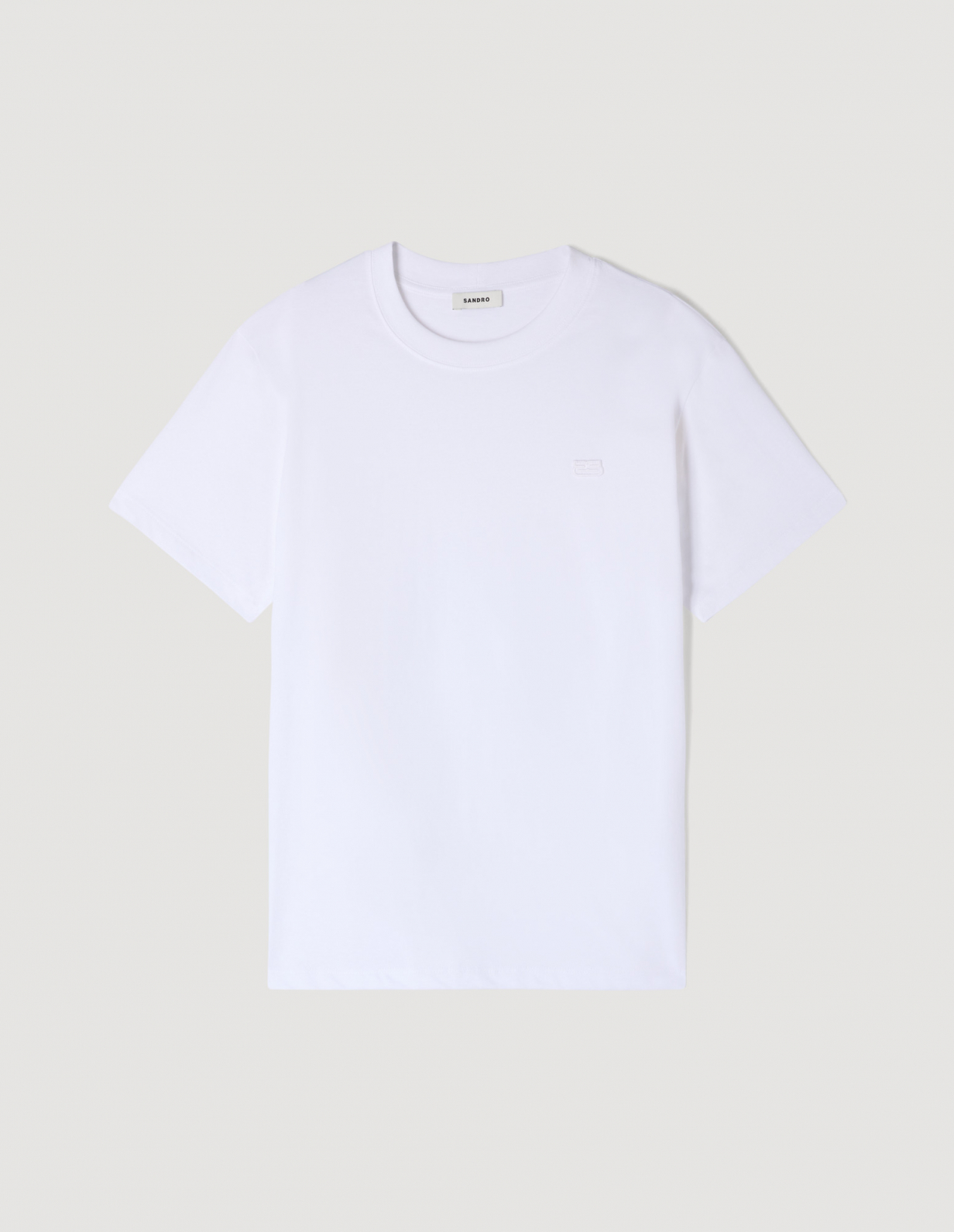 Чоловіча біла футболка з нашивкою-логотипом_6