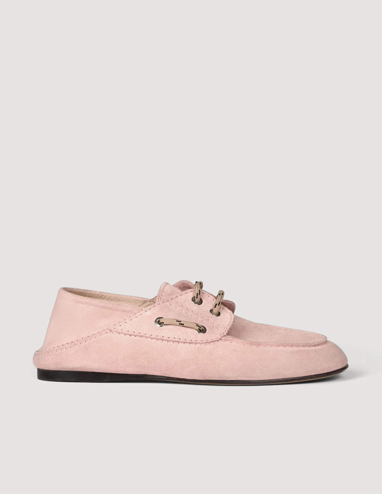 Жіночі рожеві замшеві мокасини_6