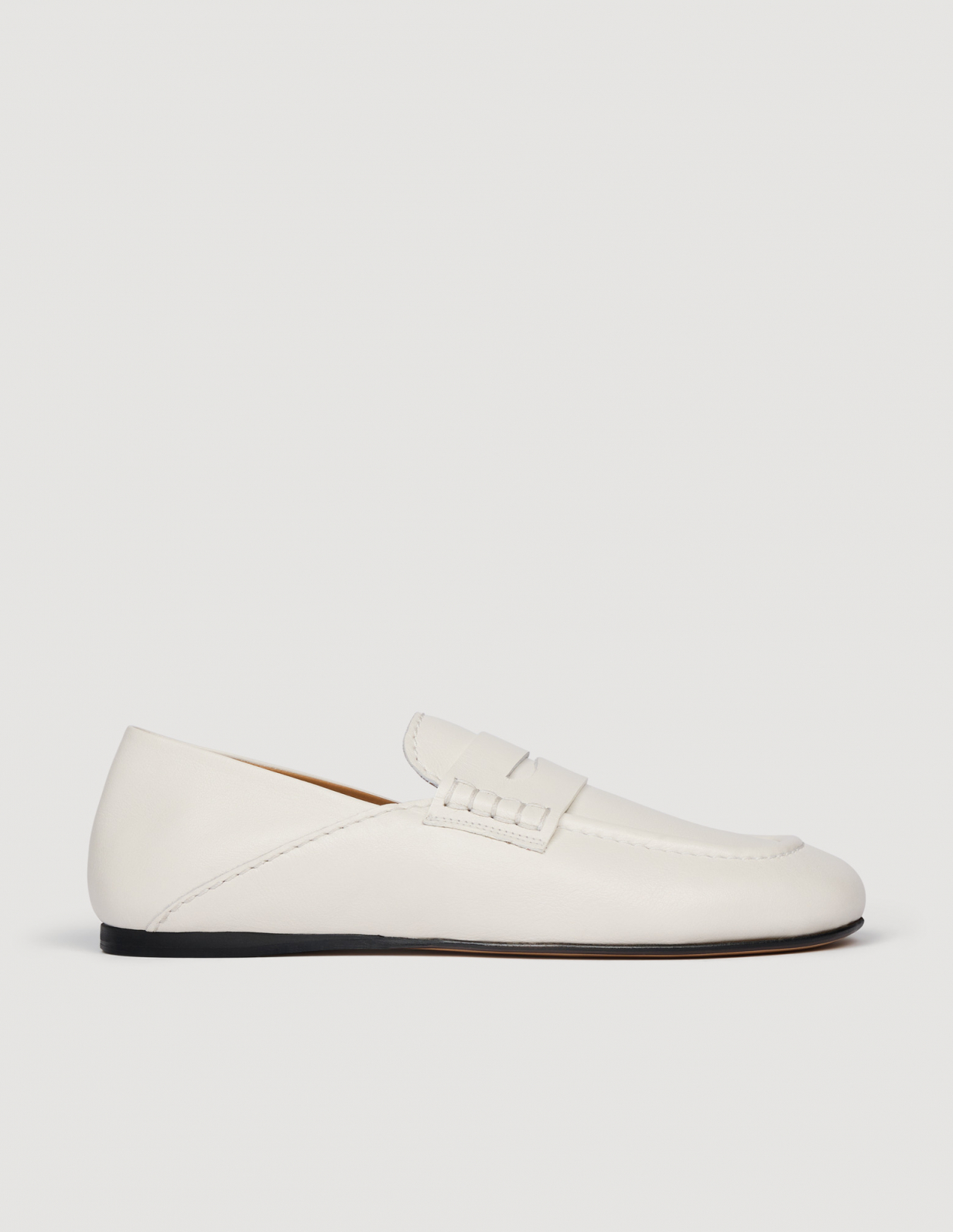 Женские белые кожаные мокасины_5