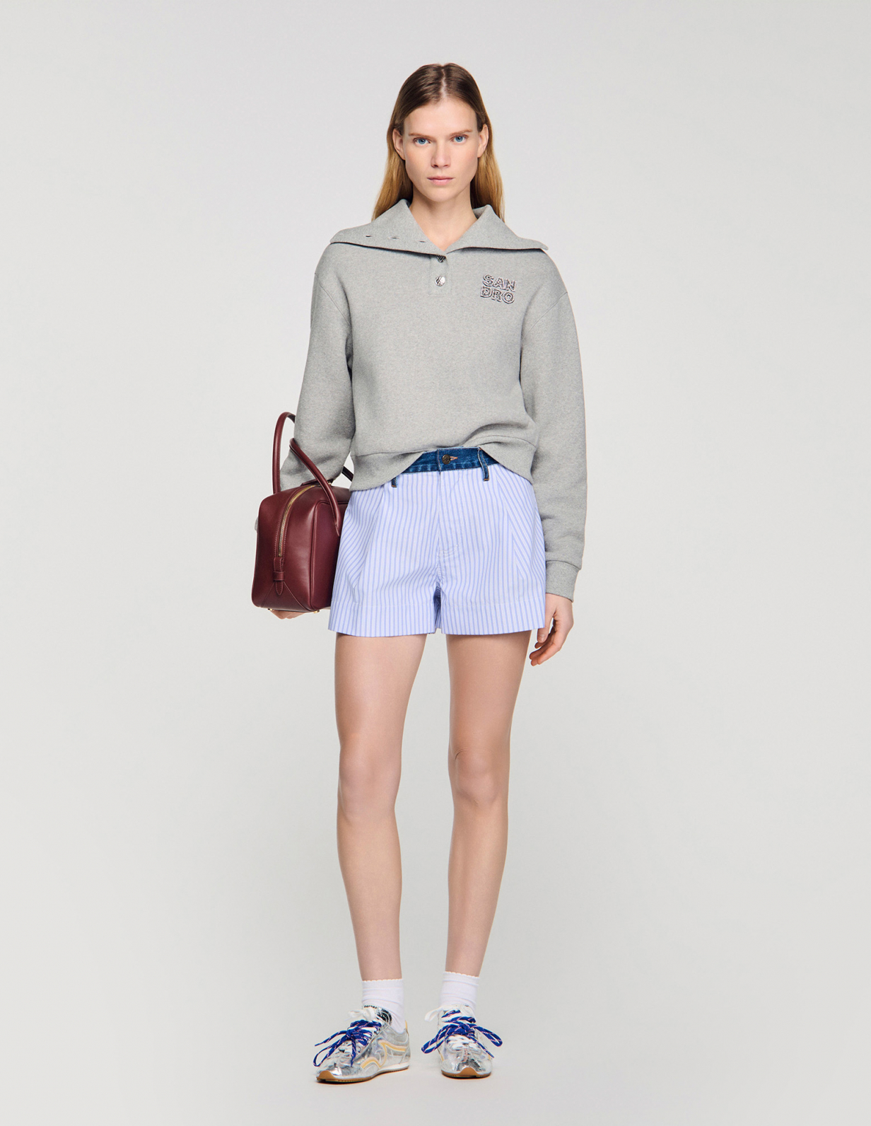 Жіноча толстовка з матроським коміром та вишивкою_1