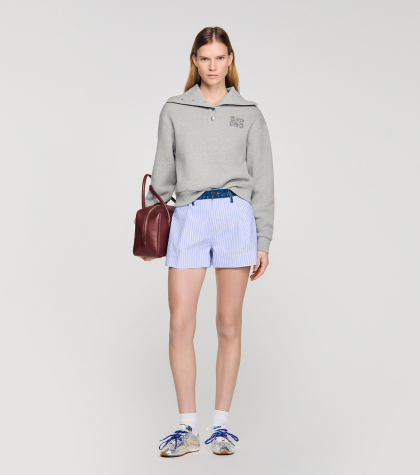 Жіноча толстовка з матроським коміром та вишивкою