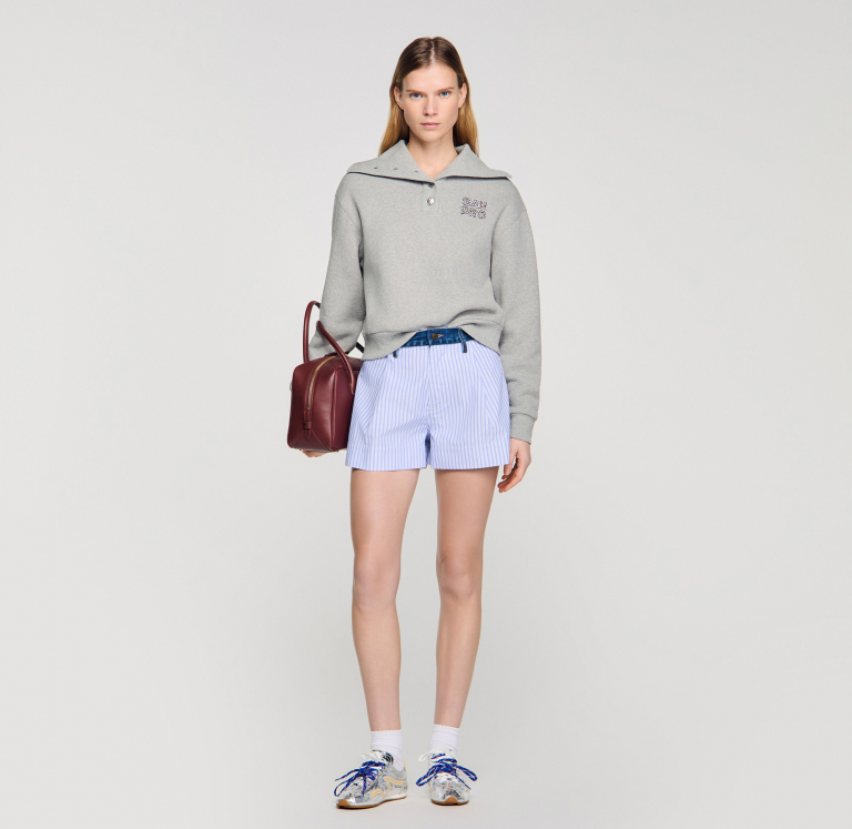 Жіноча толстовка з матроським коміром та вишивкою