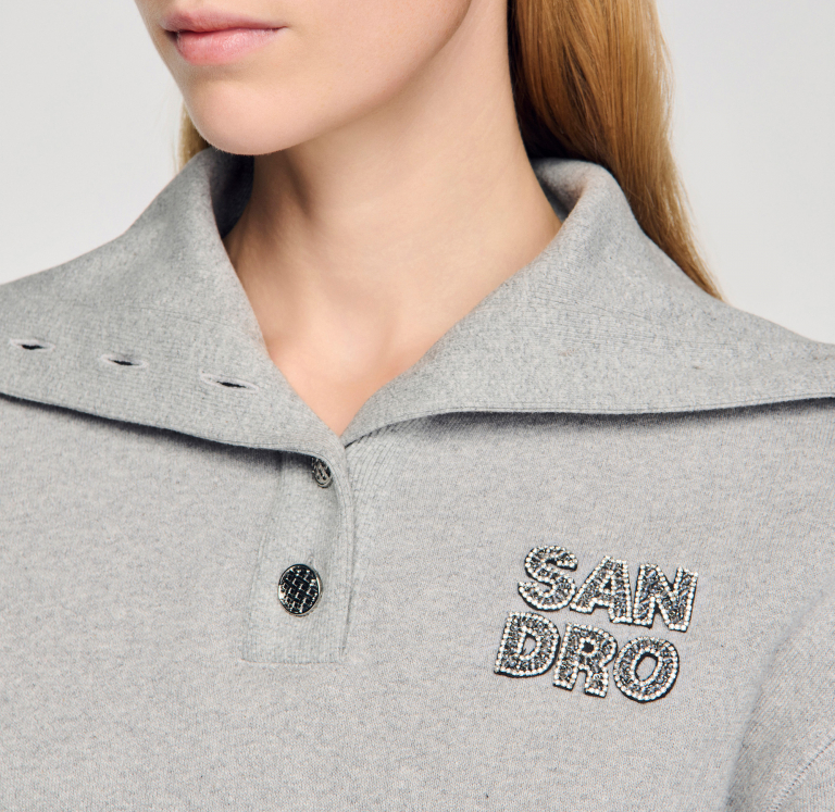 Жіноча толстовка з матроським коміром та вишивкою