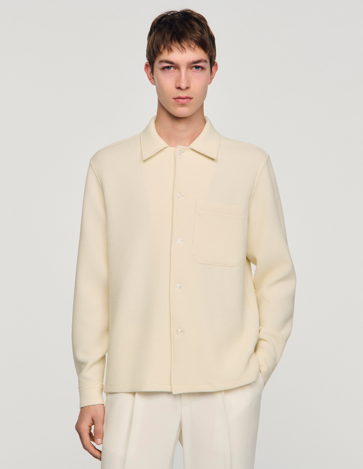 Чоловіча молочна сорочка_4