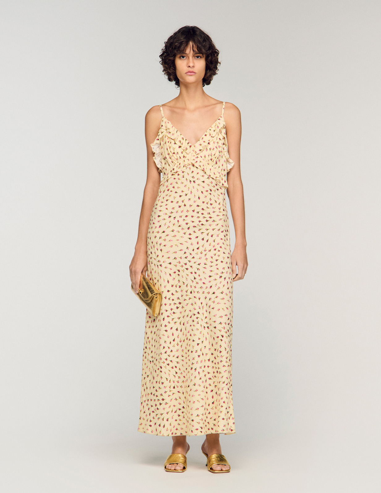 Женское макси-платье с цветочным принтом_1