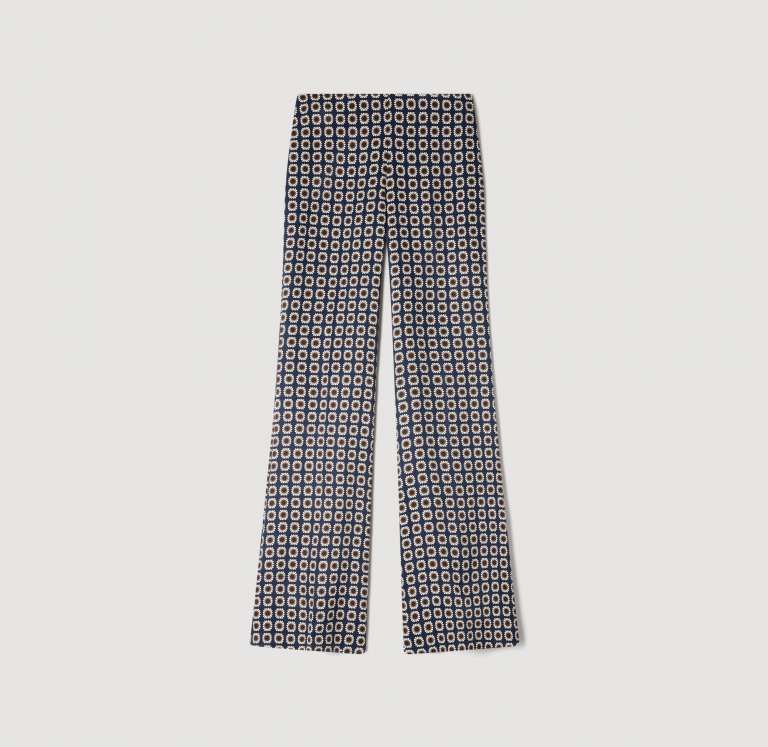 Женские свободные брюки с цветочным принтом