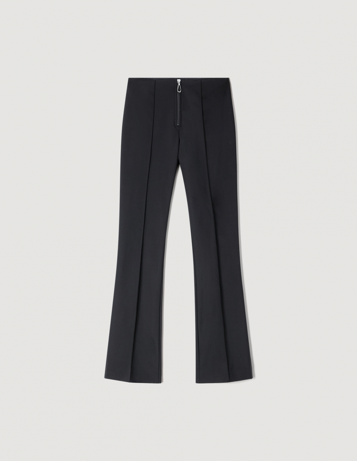 Жіночі приталені брюки із застібкою-блискавкою_6