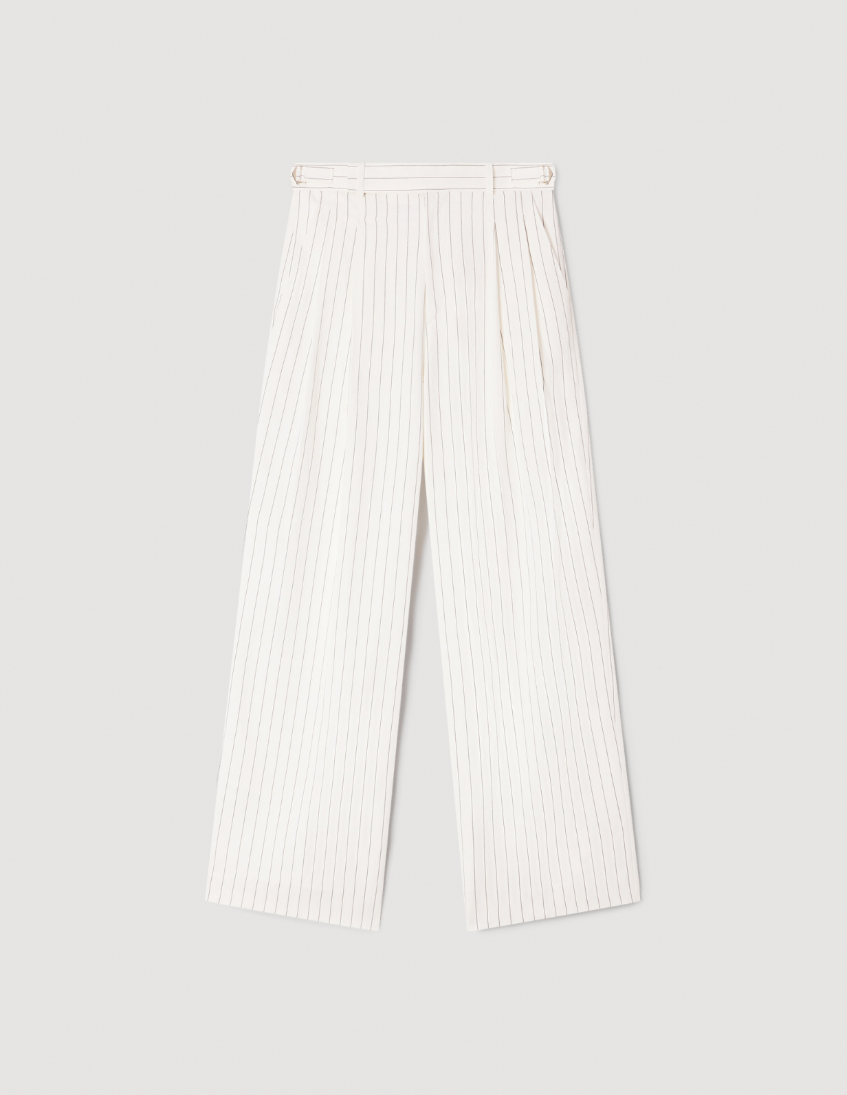 Женские полосатые классические брюки_6