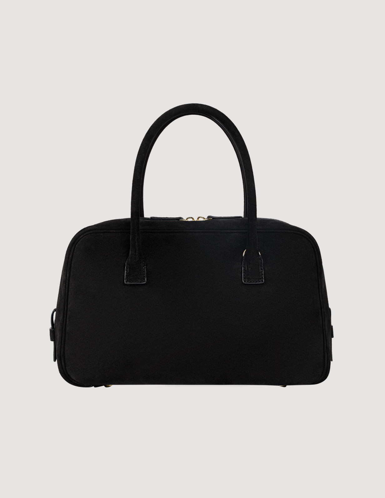 Жіноча чорна замшева сумка EZMEH_3