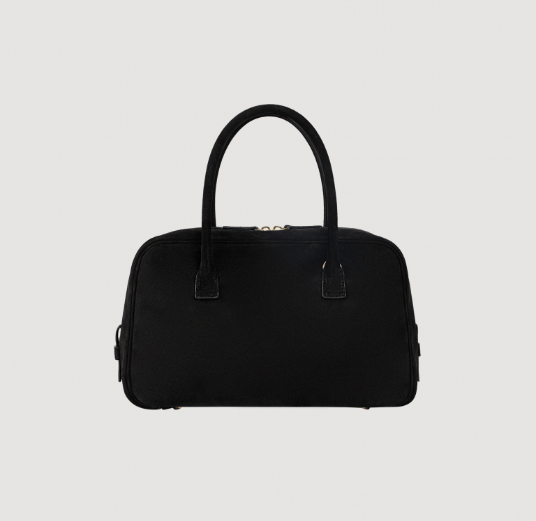 Жіноча чорна замшева сумка EZMEH