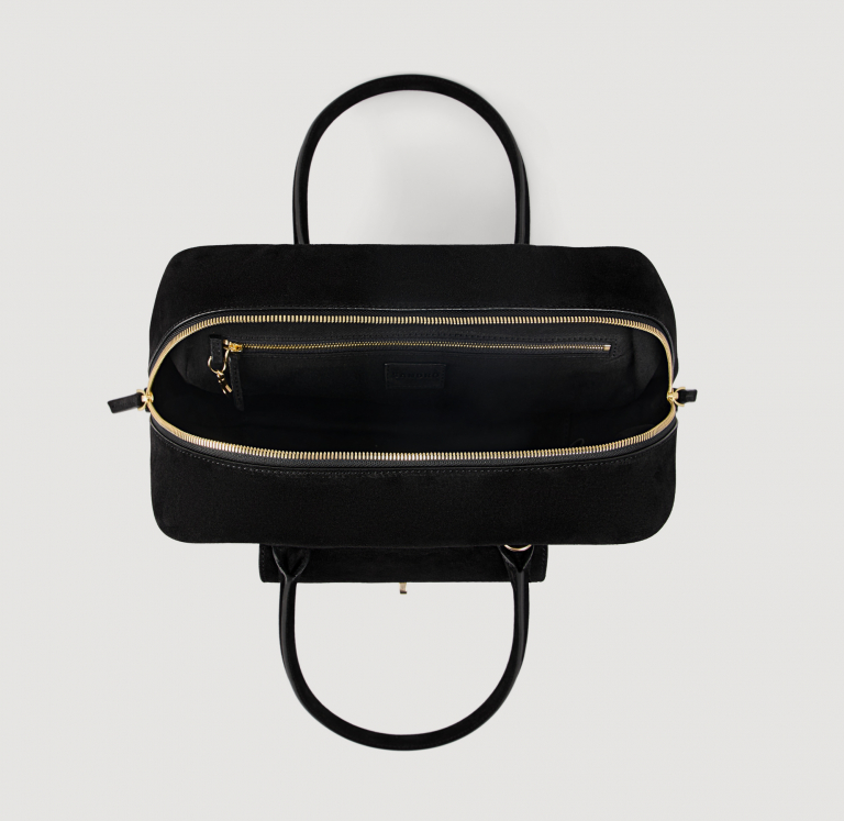 Жіноча чорна замшева сумка EZMEH