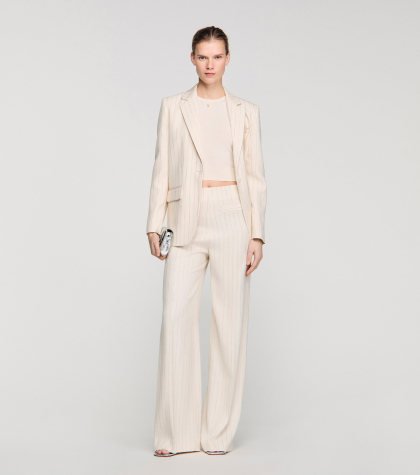 Женские широкие полосатые брюки