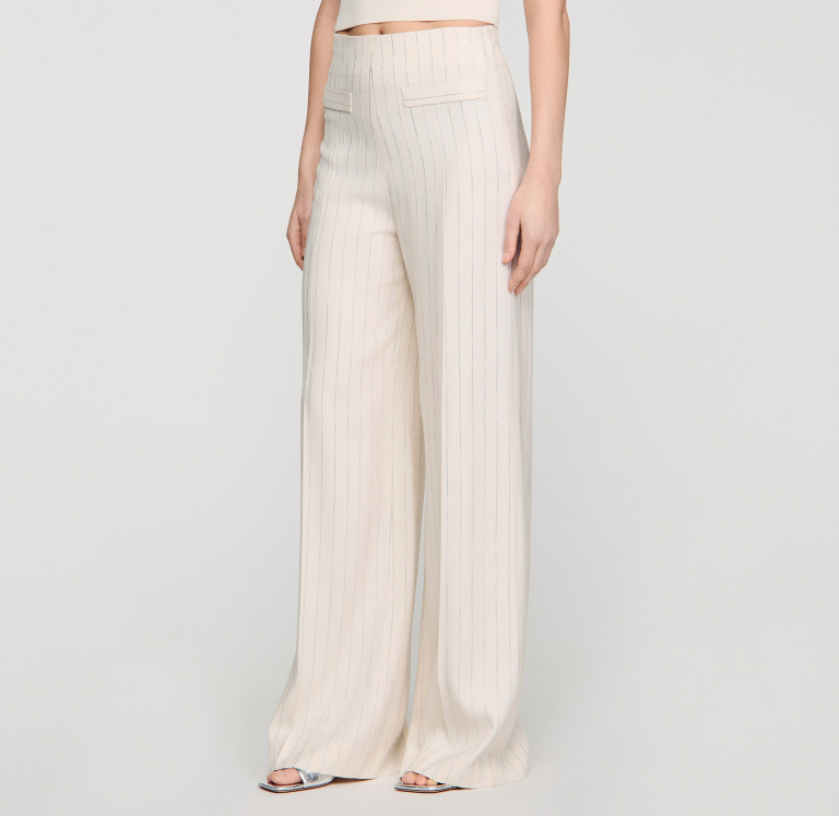 Женские широкие полосатые брюки