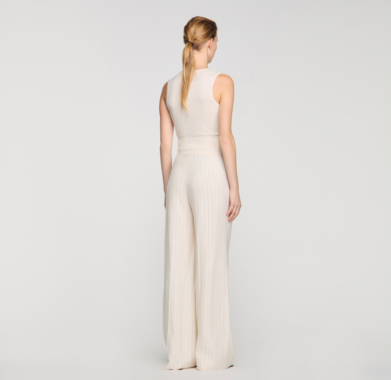 Женские широкие полосатые брюки