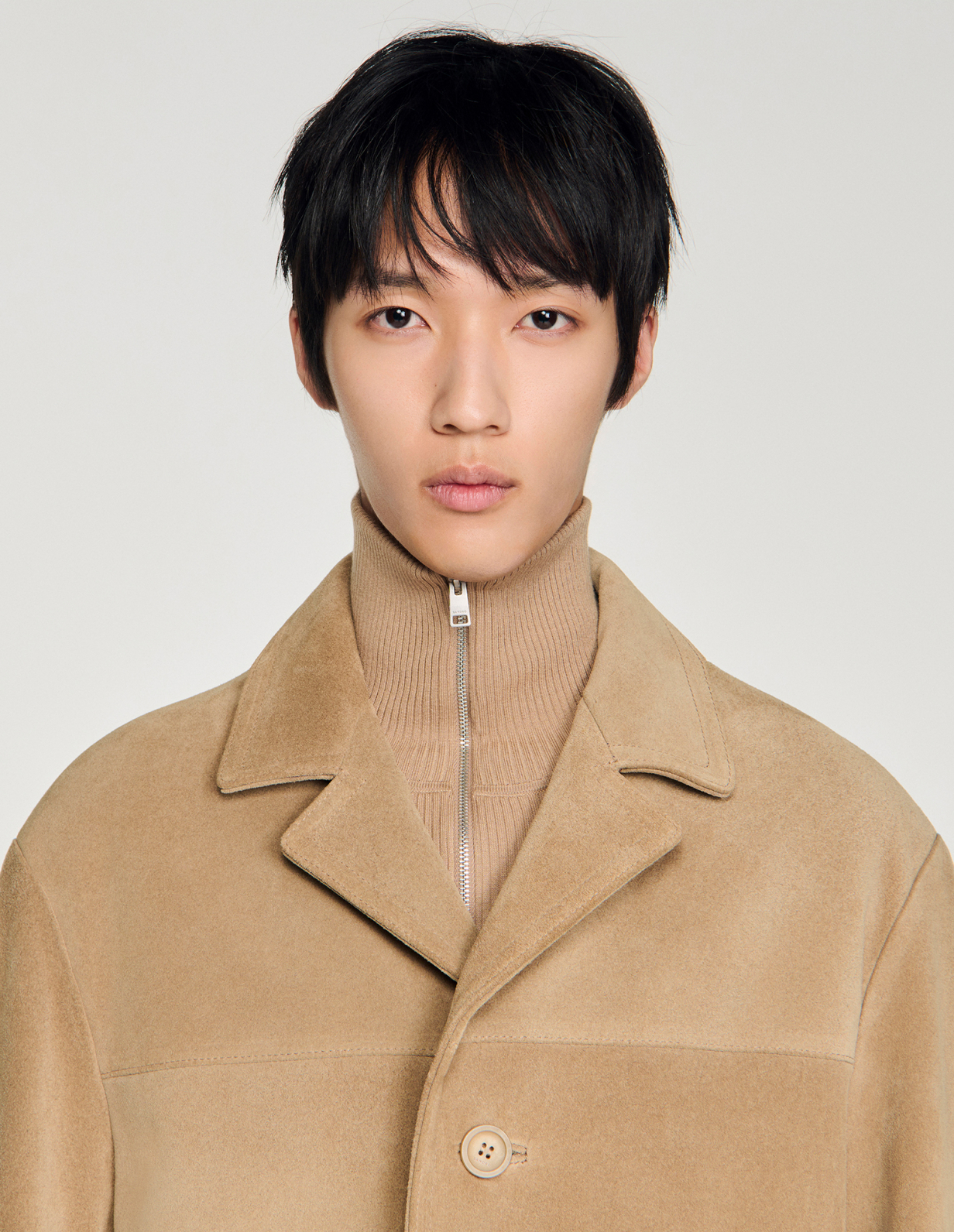 Чоловіче бежеве замшеве пальто_3