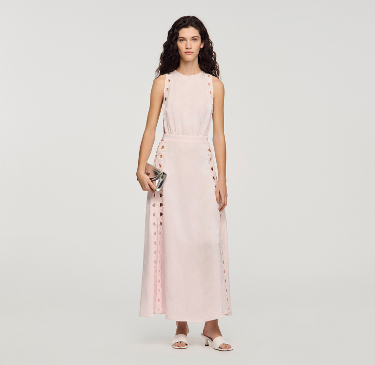 Жіноча жакардова сукня з квітковим візерунком