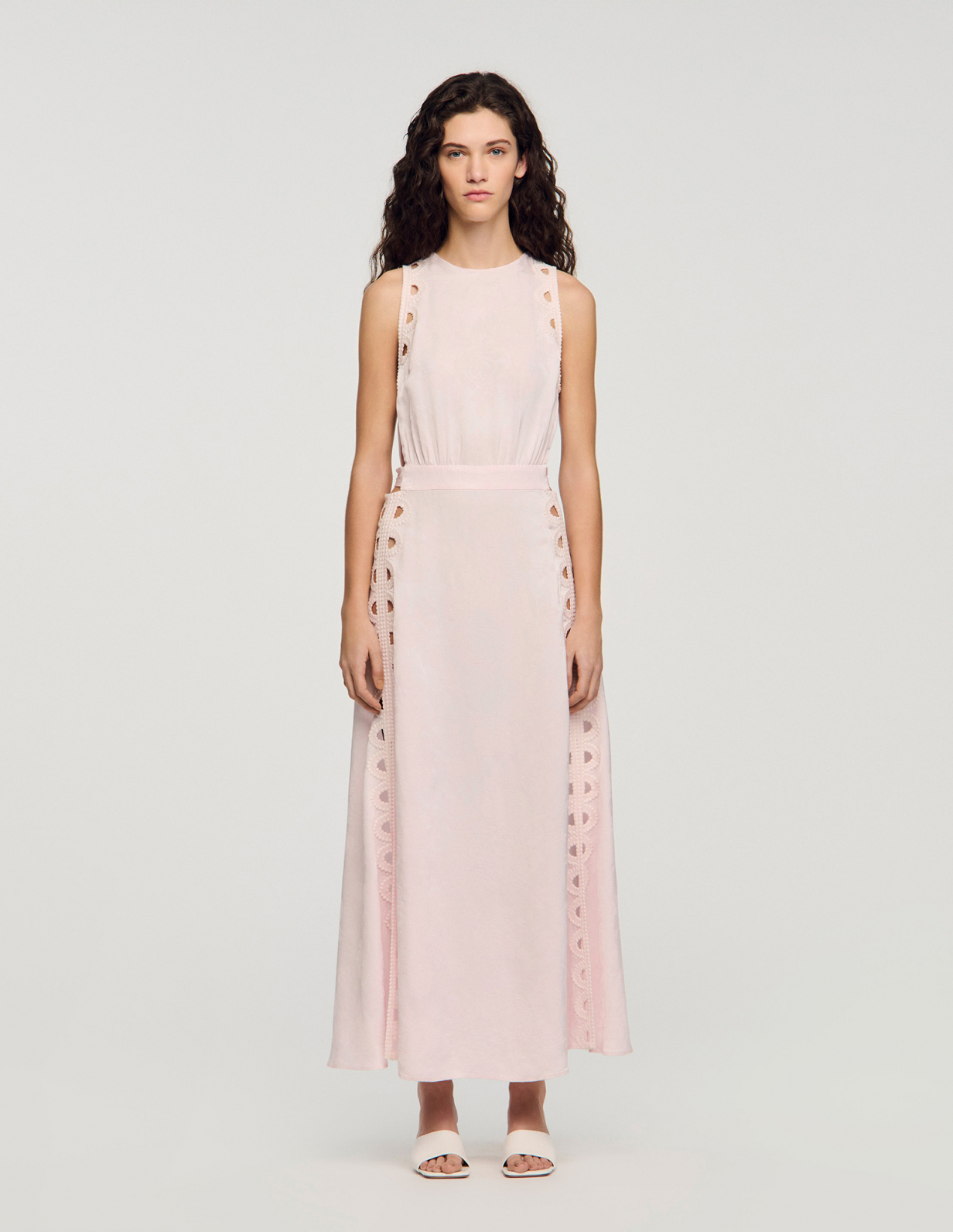 Жіноча жакардова сукня з квітковим візерунком_2