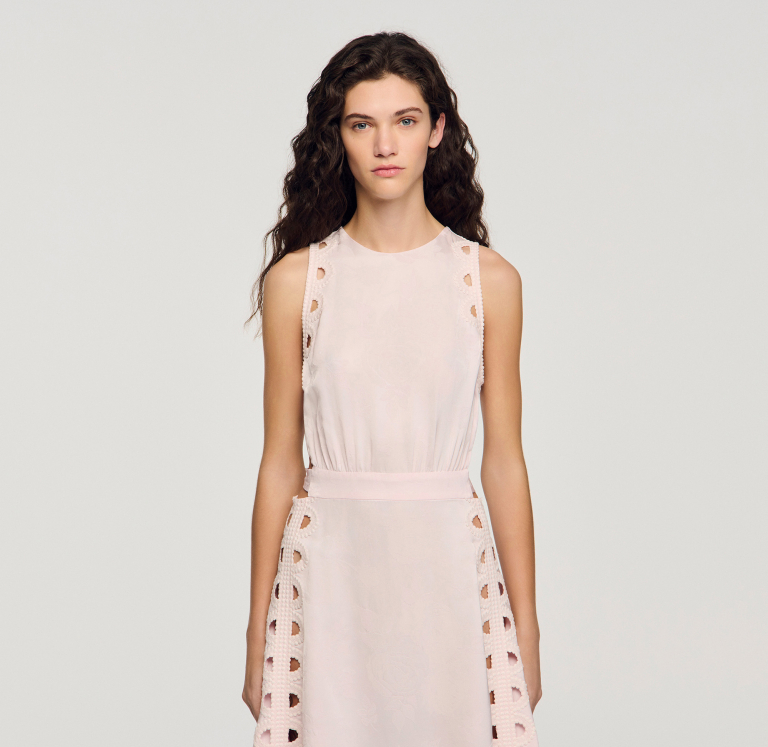 Жіноча жакардова сукня з квітковим візерунком