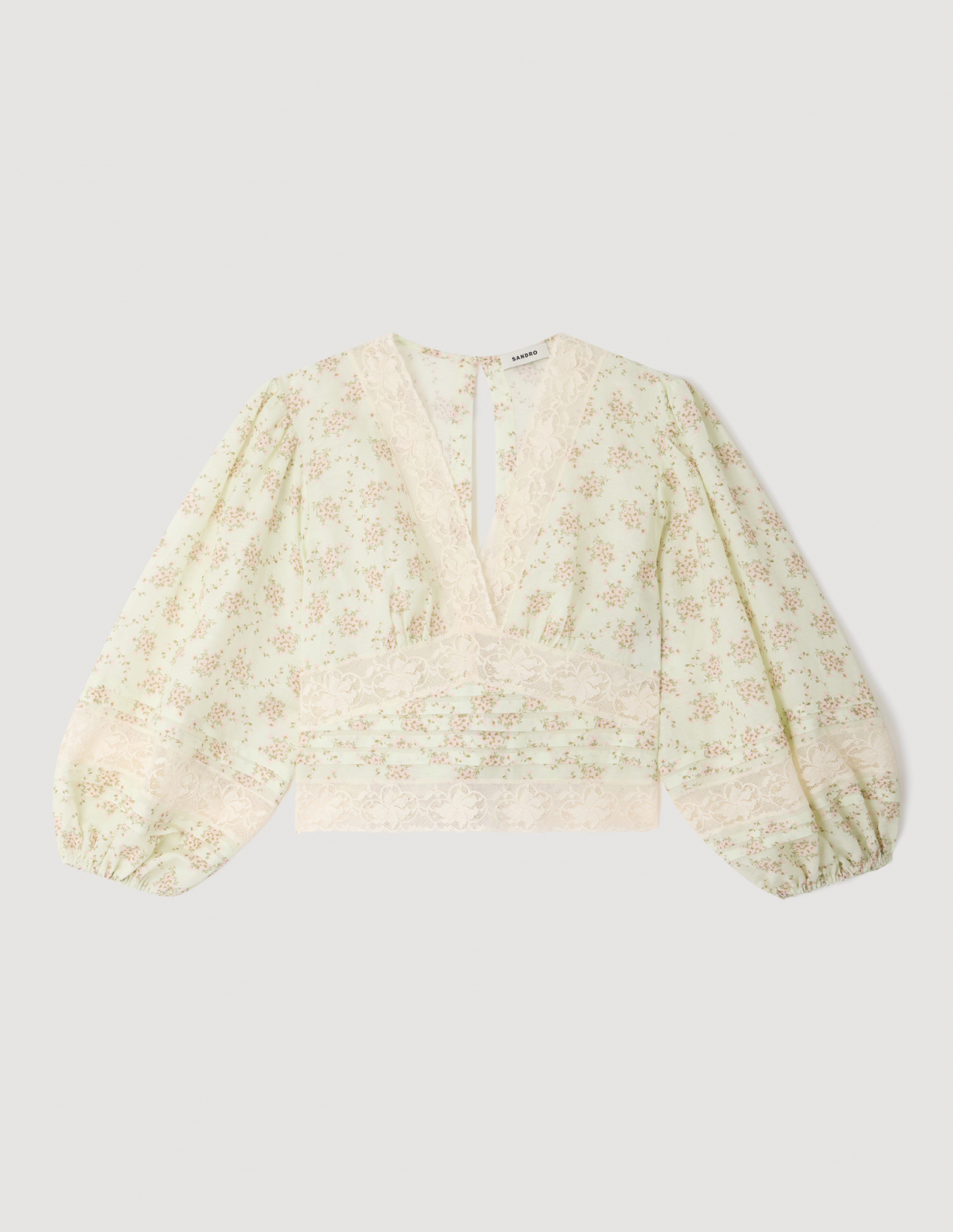 Жіночий вкорочений топ з квітковим принтом_6