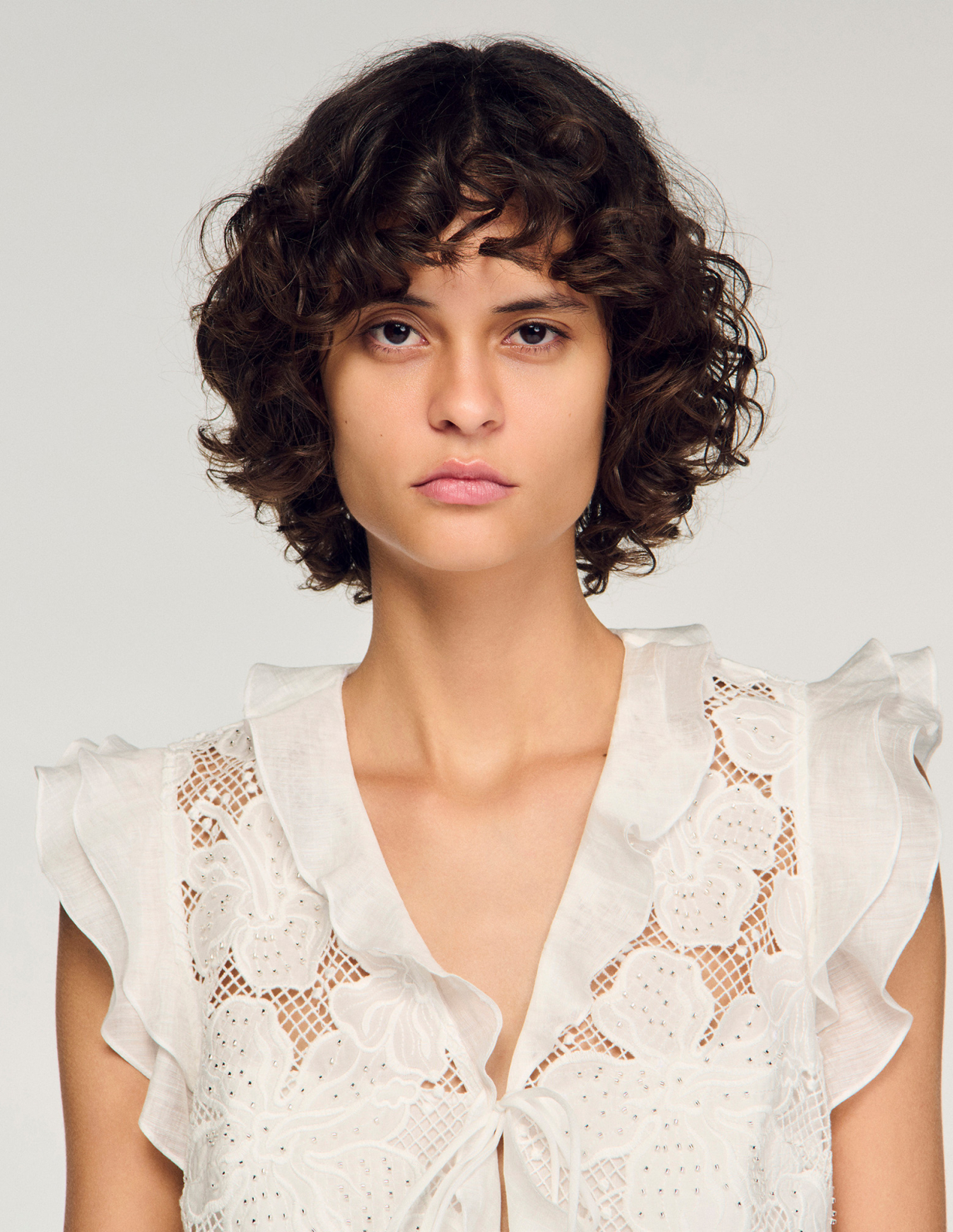 Женский короткий гипюровый топ_3