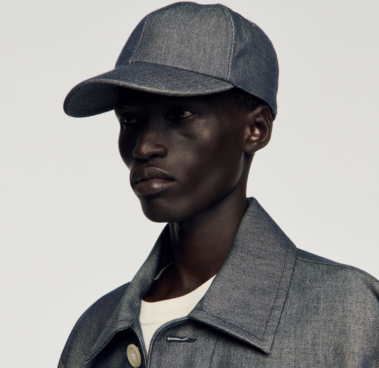 Чоловіча синя джинсова кепка