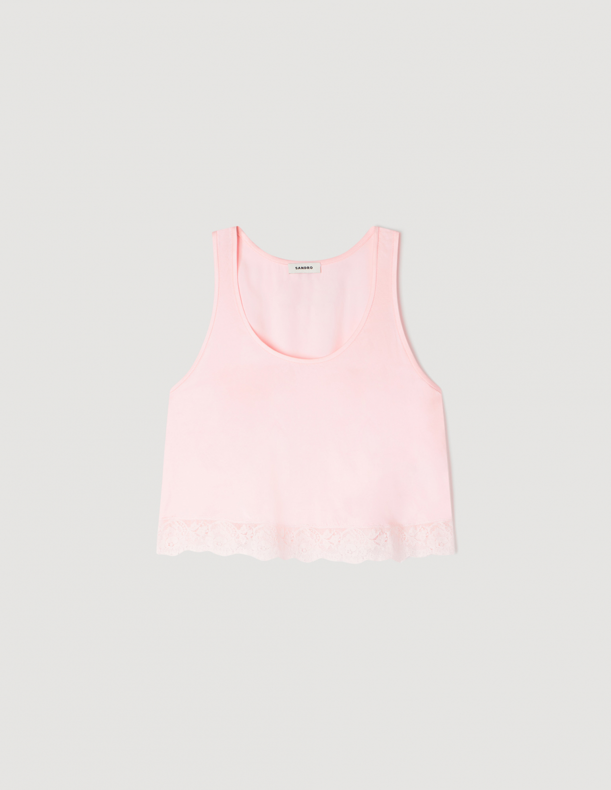 Жіночий атласний топ з мереживом_6