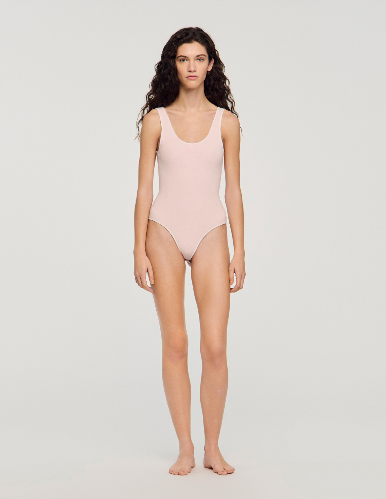 Жіночий рожевий трикотажний боді_2