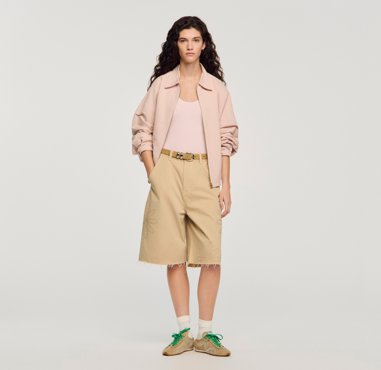 Жіночий рожевий трикотажний боді