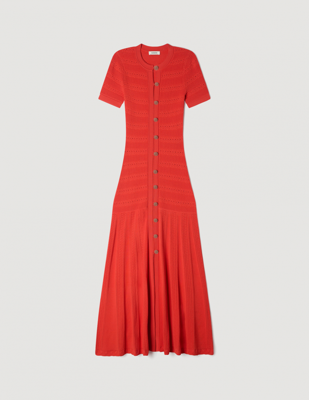 Жіноча червона в'язана сукня_6