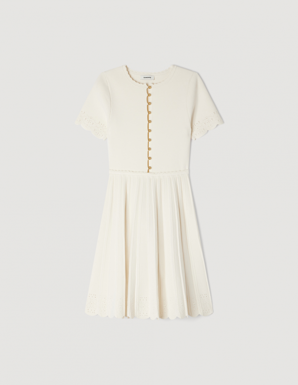 Жіноча в'язана сукня з ажурним візерунком_6