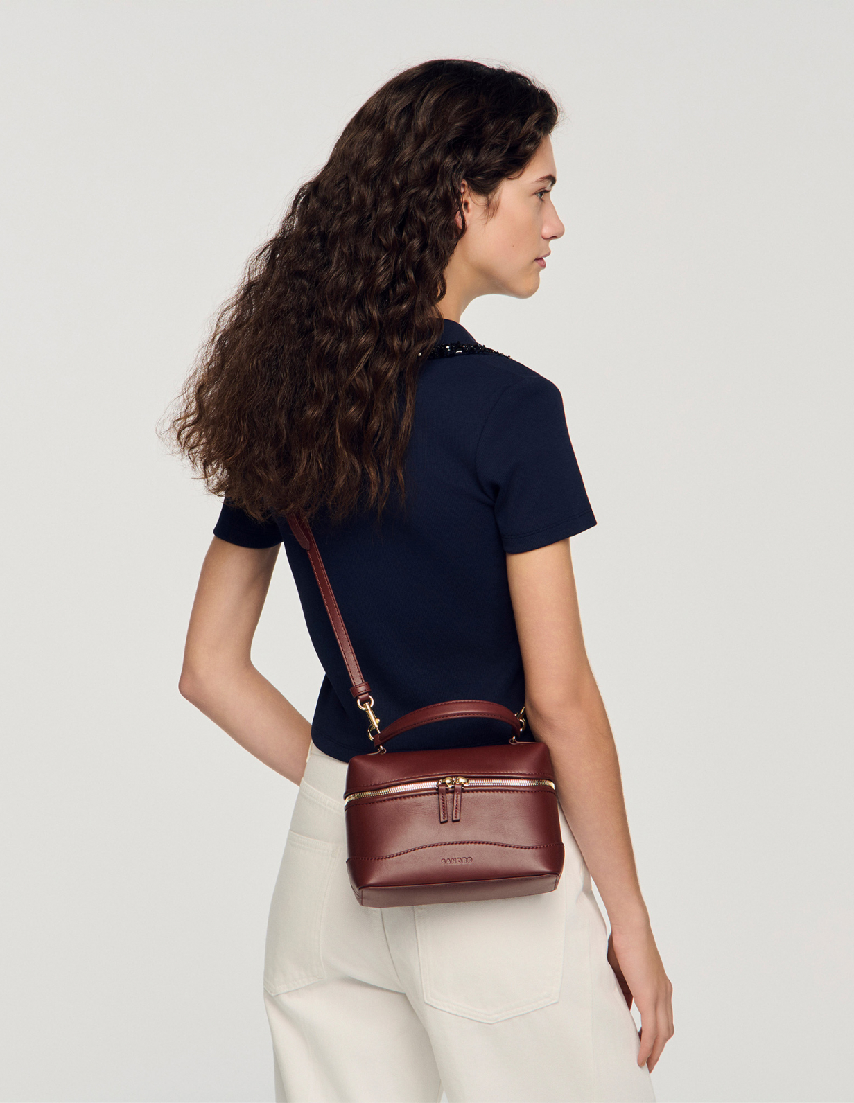 Женская коричневая сумка Tangolino из гладкой кожи_4