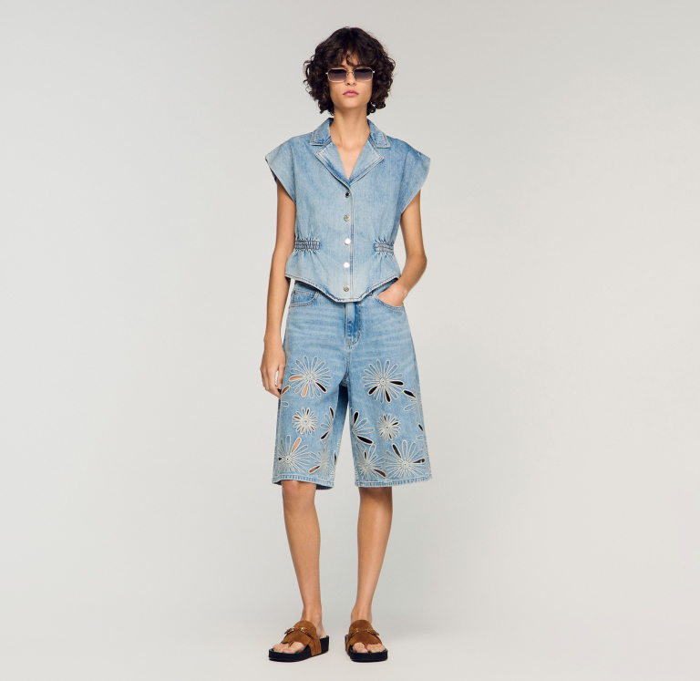 Женский джинсовый топ