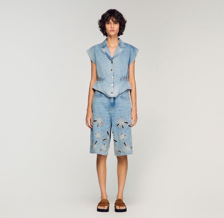 Женский джинсовый топ