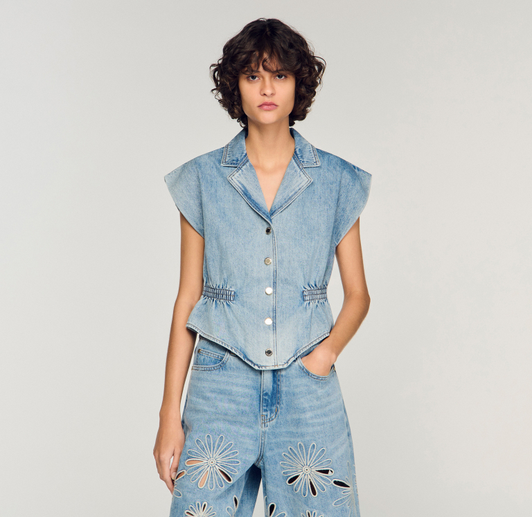 Женский джинсовый топ