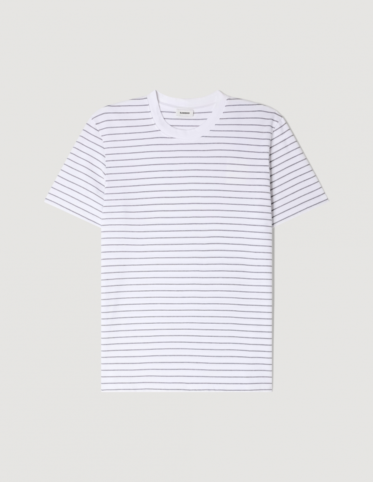 Мужская белая полосатая футболка_6