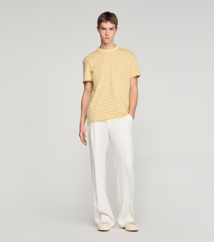 Мужская желтая полосатая футболка