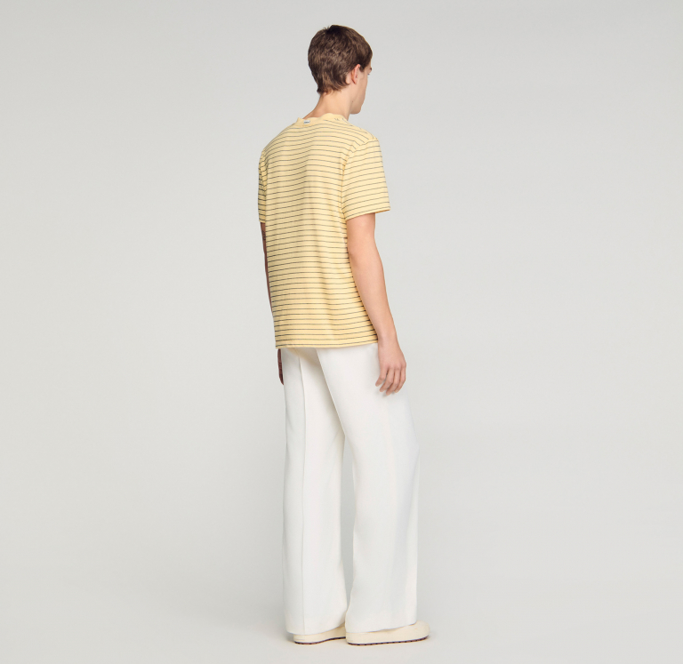 Чоловіча жовта смугаста футболка