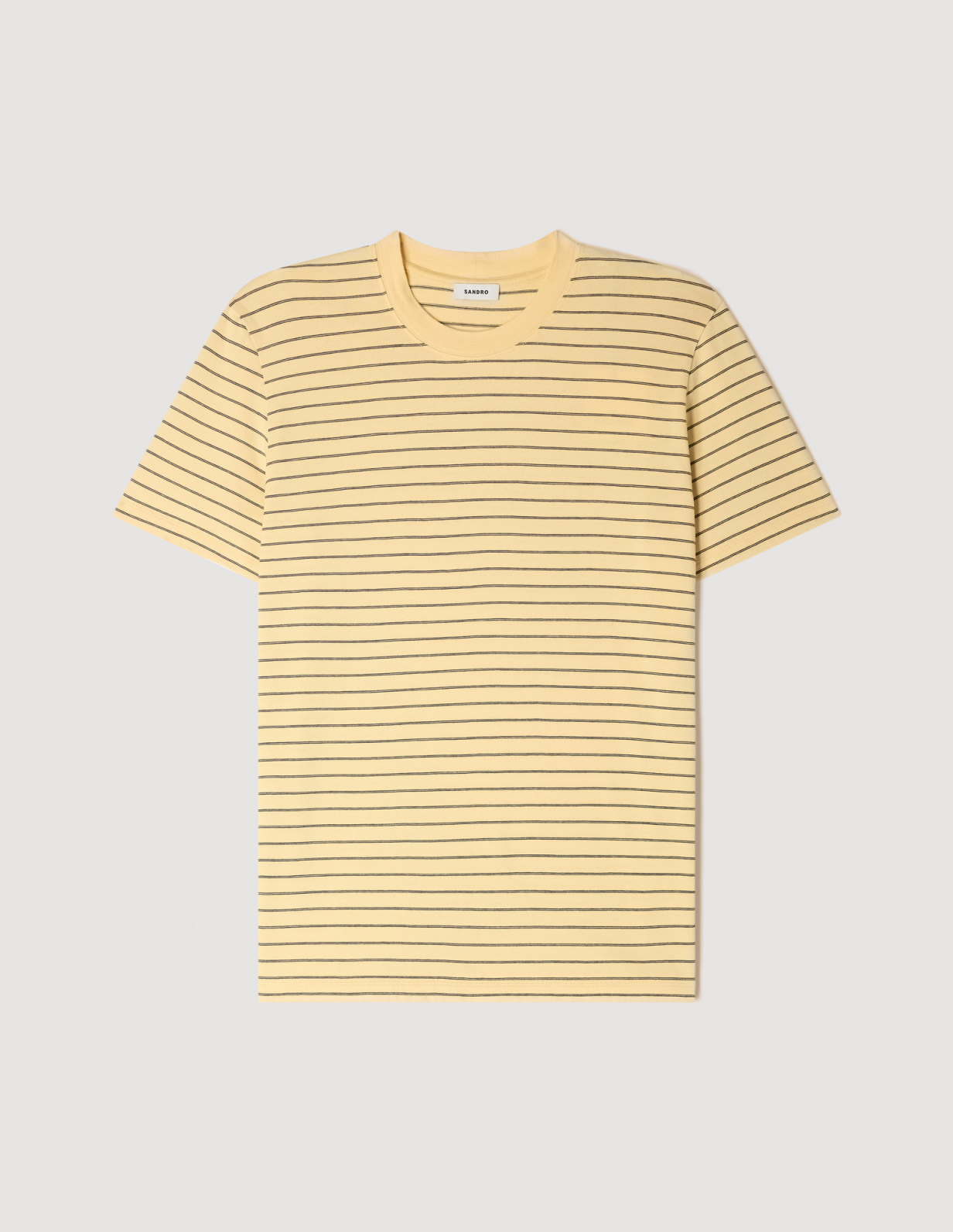 Чоловіча жовта смугаста футболка_6