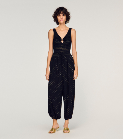 Жеснкий черный сетчатый боди