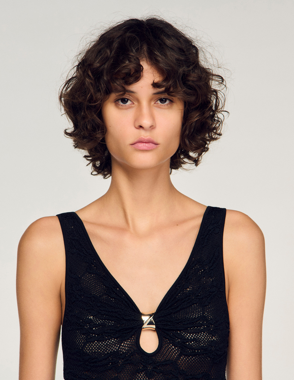 Жіночий чорний сітчастий боді_3