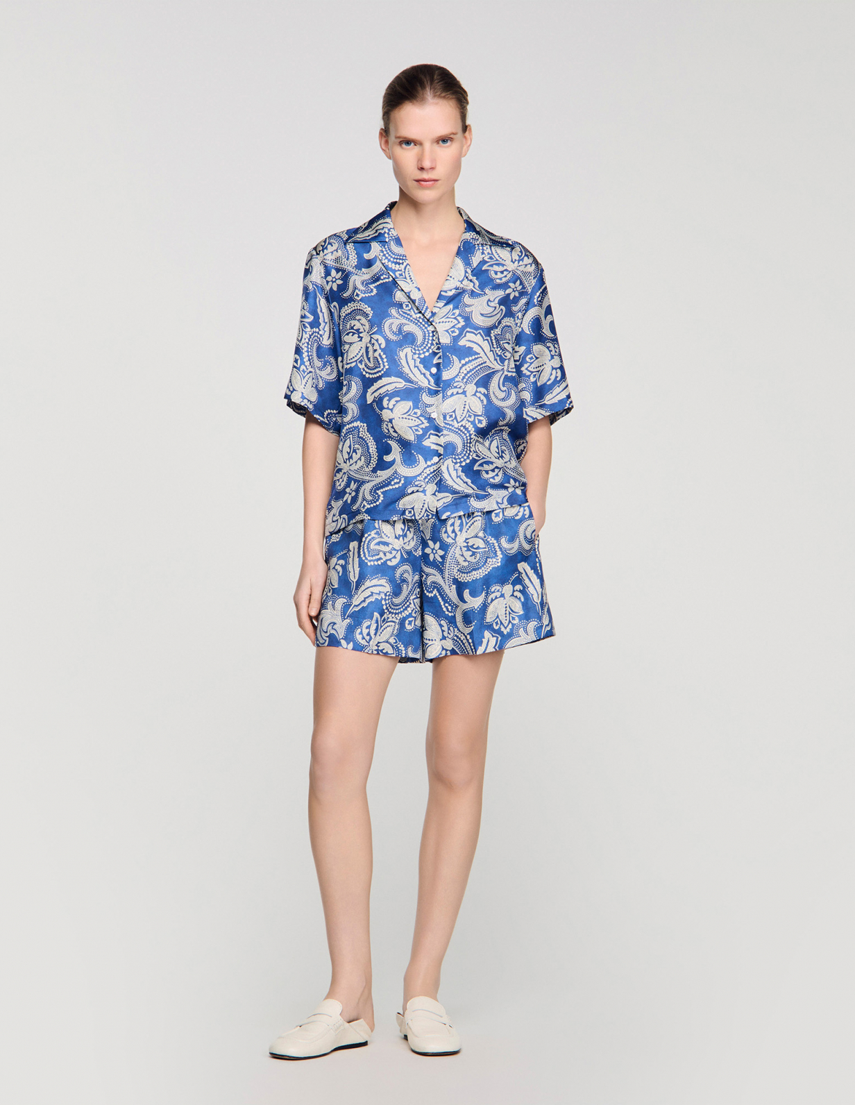 Женские шорты с цветочным принтом_1