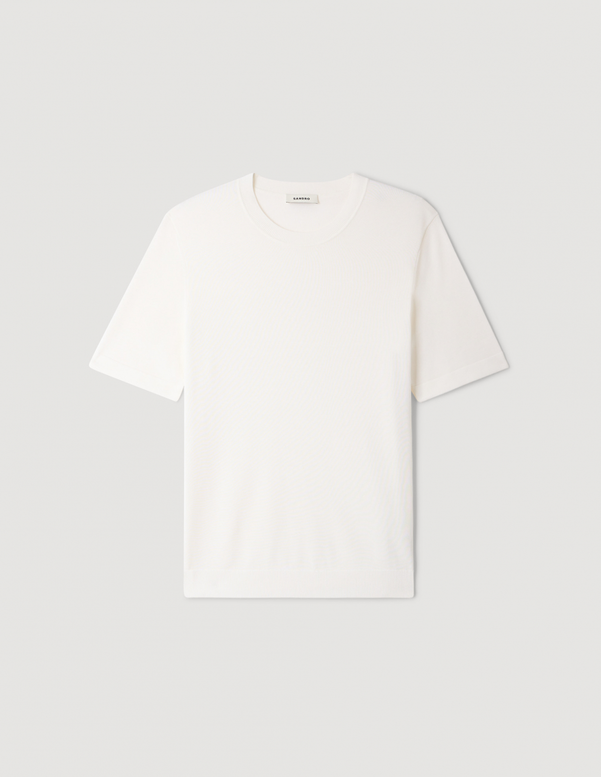 Мужская белая вязаная футболка_6