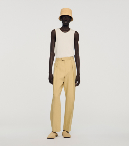 Чоловічі широкі брюки зі складками